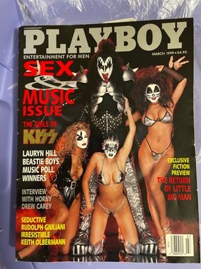 PLAYBOY Magazine from March 1999 featuring KISS. Very collectible